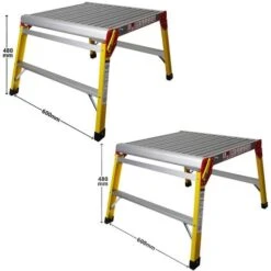 Excel 600 X 600mm Fibreglass Heavy Duty Platform Folding Hop Up Pack Of 2