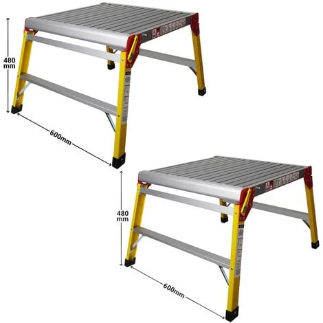 Excel 600 X 600mm Fibreglass Heavy Duty Platform Folding Hop Up Pack Of 2 1 Excel 600 X 600mm Fibreglass Heavy Duty Platform Folding Hop Up Pack Of 2