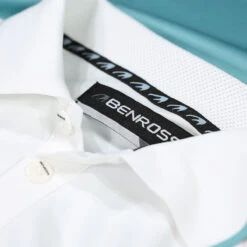 Benross Polo CBlock Stripe S22 MENS SS SMALL WHTPORCEL -Berghaus Sales 397408 White Porcelain Benross Colour Block Stripe Polo Shirt 4