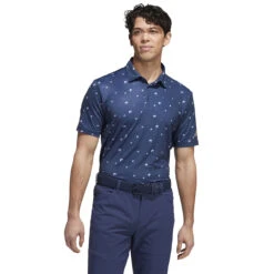Adidas Golf Adidas Polo All Over Print W22 MENS SS SMALL BLACK -Berghaus Sales 408649 Navy adidas Golf Mens Ultimate365 All Over Print Polo Shirt 2