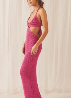 Havana Crochet Maxi Dress - Hot Pink -Berghaus Sales 82ebe48e077540cc841578b2989d62b4