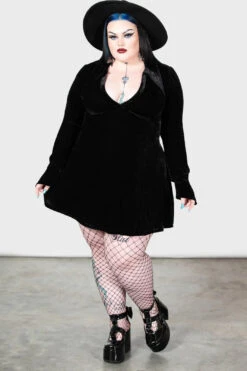 Killstar Hecate Velvet Plunge Dress -Berghaus Sales HecateVelvetPlungeDress 8