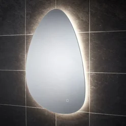 Arezzo 550 X 800mm Teardrop LED Backlit Bathroom Mirror With Anti-Fog -Berghaus Sales az1703mb d4