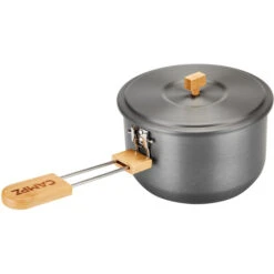 CAMPZ Aluminium Cooking Set With Bamboo Handles Grey/brown -Berghaus Sales campz aluminium cooking set with bamboo handles grey brown 4