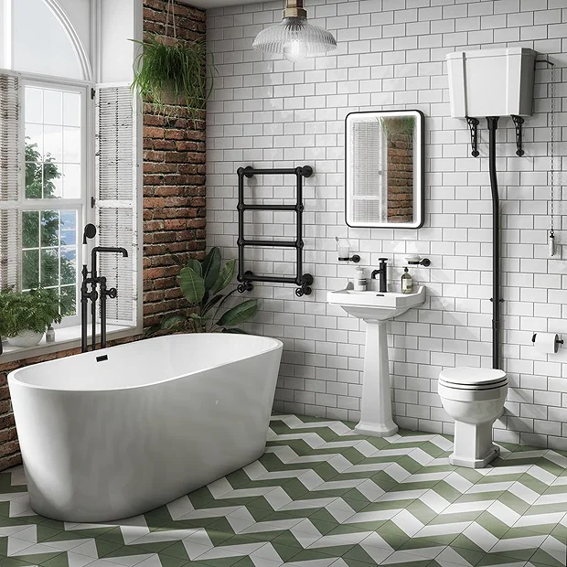 Carlton Matt Black Traditional High Level Toilet With Soft Close Seat 1 Carlton Matt Black Traditional High Level Toilet With Soft Close Seat