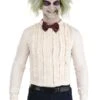 Men's Beetlejuice Wedding Suit Shirt And Bow Tie