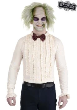Men's Beetlejuice Wedding Suit Shirt And Bow Tie