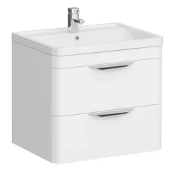 Monza Gloss White Wall Hung Sink Vanity Unit + Square Toilet Package -Berghaus Sales mzwhtwhvtp d1