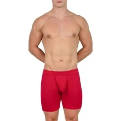 Obviously EliteMan Boxer Brief 6inch Leg - Red -Berghaus Sales obviously eliteman boxer brief 6inch leg red 31762924