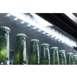 Premium Gastroline Commercial Double Door Drinks Fridge Sliding Doors 216L -Berghaus Sales rrg063 led close up