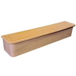 Stair Klad Bullnose Tread Left Or Right Hand, Lacquered Finish